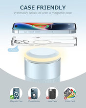 Load image into Gallery viewer, COLSUR Bluetooth Speaker, Magnetic Wireless Charger, Bluetooth Speakers with Night Light, 2 in 1 Wireless Charging Station