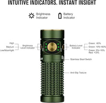 Load image into Gallery viewer, OLIGHT Baton4 Rechargeable EDC Flashlight, LED Pocket Flashlight 1300 Lumens with Magnetic Charging Cable, Small Powerful Bright Flashlight IPX8 Waterproof for Home, Camping and Emergencies (OD Green)