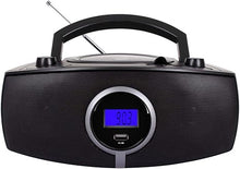 Load image into Gallery viewer, HANNLOMAX HX-316CD CD/MP3 Boombox, AM/FM Radio, Digital Radio Frequency Display, Bluetooth, USB Port for MP3 Playback, LCD Display, Aux-in, AC/DC Power Source (Black)