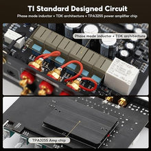 Load image into Gallery viewer, AIYIMA B07 Bluetooth Amplifier 2.1 Channel HiFi Stereo amp,300Wx2+300W TPA3255 Chips Subwoofer Amp with Bass Treble Controls,Dual Power Interface Design for Home Desktop Bookshelf Speakers