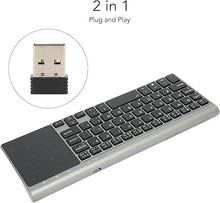 Load image into Gallery viewer, Zyyini Keyboard Touchpad, 2 in 1 Portable Keyboard with Touchpad Numeric Keypad,QWERTY Layout Keyboard, for Notebooks, Computers