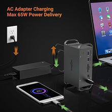 Load image into Gallery viewer, USB C Docking Station Triple Monitor, Laptop Docking Station with Dual 4K@60Hz HDMI, 4K@60Hz DP, 8 USB A/C Ports, 1000Mbps Ethernet, SD/TF Card Slot, 100W AC Power Adapter for Hp Dell Windows Laptops