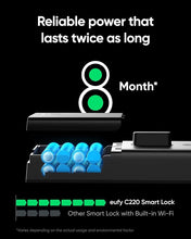 Load image into Gallery viewer, eufy Security Smart Lock C220, Fingerprint Keyless Entry Door Lock, Built-in Wi-Fi, App Remote Control, Front Door Smart Lock Deadbolt, 8Months Battery, Reliable Power, IP53 Waterproof, BHMA Grade 3