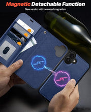 Load image into Gallery viewer, OCASE for iPhone 16 Plus Case Detachable Wallet Case with Card Holder, 2 in 1 Pu Leather Flip Folio with RFID Blocking Stand Wrist Strap Shockproof Phone Cover 6.7 Inch 2024, Blue