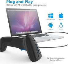 Load image into Gallery viewer, REALINN USB 2D QR Barcode Scanner Wired, Automatic Handheld Code Reader Dustproof Waterproof Shockproof Plug and Play Fast and Precise for Mobile Payment, Store, Supermarket, Warehouse