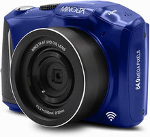 Load image into Gallery viewer, Minolta 64 Mega Pixels Digital Camera with 4K Video 60 FPS & WiFi, Blue