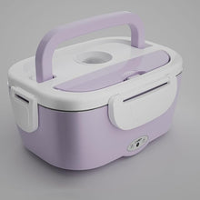 Load image into Gallery viewer, Vabaso Electric Lunch Box Food Heater, Electric Heating Lunch Boxes Lunch for Adults/Men/Car/Truck/Work, 80W 1.5L Removable 304 Stainless Steel Container, 110V/12V/24V, with Fork & Spoon