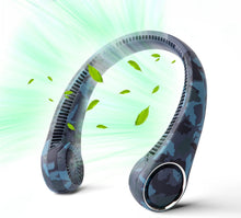 Load image into Gallery viewer, Portable Neck Fan, Hands Free Bladeless Fan, 360° Cooling Personal Fan,Wearable Quiet Fan for Outdoor Indoor, Birthday Gifts for Men Women Mom Dad, 4000mAh Battery USB Rechargeable(Blue Camouflage)