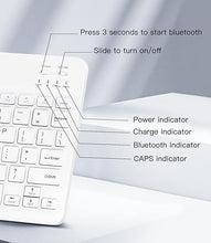 Load image into Gallery viewer, XIWMIX Ultra-Slim Wireless Bluetooth Keyboard -Universal Rechargeable Bluetooth Keyboard Compatible with iPad Pro/iPad Air/iPad 10th/9th/8th/7th/6th/5th/iPad Mini and Other iOS Android Windows Devices