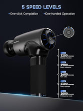Load image into Gallery viewer, Deep Tissue Massage Gun with Heated Head, Handheld Muscle Massage Gun with Carry Case, Electric Muscle Massage Gun with 6 Replacements for Athletes Home Gym Christmas Gift, FSA and HSA Eligible