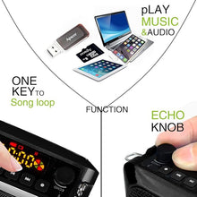 Load image into Gallery viewer, Wireless Voice Amplifier Bluetooth, Microphone Amplifier Wireless 25 Watt Sound System Portable with Mic, 2000mAh Rechargeable Lithium Battery for Teachers/Tour Guide S28