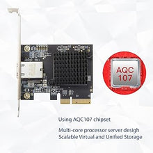 Load image into Gallery viewer, 1 Port 10 Gigabit Ethernet Network Card - PCIe x4 10Gb 10GBASE-T NIC AQTION AQC107-10Gbps Ethernet PCI-Express x4 Adapter SD-PEX24055