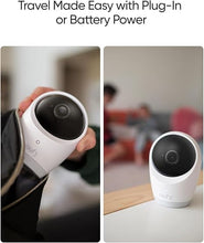 Load image into Gallery viewer, eufy Baby Monitor E21 with 4K Camera, Hybrid Wi-Fi and No Wi-Fi Connection, App and Monitor Control, Ultra-Clear Night View, Pan-Tilt, 8× Zoom, Portable Camera with Built-In Battery, ANR, Smart Alerts