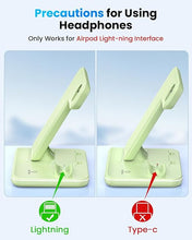 Load image into Gallery viewer, WAITIEE Wireless Charger 3 in 1, 15W Fast Charging Station for Apple Watch 10/9/8/Ultra 2/Ultra/SE/7/6/5/4/3/2, for AirPods 3/2/1/Pro for iPhone 16/15/14/13 /Plus/Pro/Pro Max/12/11(Green)