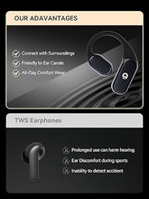 Load image into Gallery viewer, True Wireless Bone Conduction Earphones, OWS Open Ear Headphones with Earhooks, Bluetooth 5.3, Up to 60H Playtime with Case, IP68, AAC/SBC, for Cycling Yoga Workouts