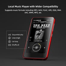 Load image into Gallery viewer, MP3 Player with Bluetooth and WiFi,MP3 Player with Spotify,Spotify Kids,Audible,Pandora,Amazon Music,4" Music Player MP4 Up to 1TB(80GB,Red_Black)