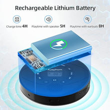 Load image into Gallery viewer, CD player portable,Discman rechargeable,Walkman CD player with speaker,Portable cd player with headphones,CD-R,MP3 USB playable,Anti skip CD playing for car,suitable for personal or multi-users,Black