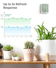 Load image into Gallery viewer, Govee Bluetooth Digital Hygrometer Indoor Thermometer, Room Humidity and Temperature Sensor Gauge with Remote App Monitoring, Large LCD Display, Notification Alerts, 2 Years Data Storage Export, Grey