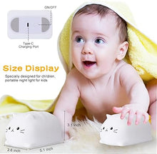 Load image into Gallery viewer, ZKLiLi Cat Night Light, Cute Cat Nursery Lights USB Rechargeable Cat Lamp Nightlight Birthday Christmas Gift with 7-Color Breathing Modes for Kids Baby Children (Cat - MB)