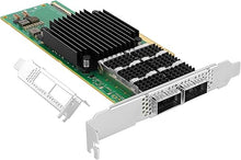 Load image into Gallery viewer, 200GbE Smart NIC Card for Mellanox MCX653106A-HDAT-SP, PCIe 3.0/4.0 x16 200Gb VPI Ethernet NIC with Mellanox ConnectX-6 Dx Chipset,Dual QSFP56 HDR IB Network Card Support RDMA
