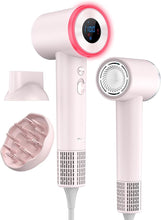 Load image into Gallery viewer, Diffuser Hair Dryer, High Speed Fast Drying Hair Dryers, Negative Ionic Professional Blow Dryer with 110000 RPM Brushless Motor, Lightweight Low Noise Thermo-Control Hairdryer, Travel with Nozzle