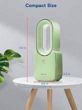 Load image into Gallery viewer, let'me Desk Fan, 11.8 Inch Portable Bladeless Fan Small Personal Cooling Fan with 5 Colors Touch Control LED Light, Quiet USB Table Fan for Home, Office, Bedroom Summer Gift