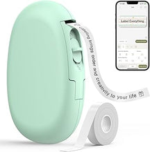 Load image into Gallery viewer, SUPVAN E10 Bluetooth Label Maker Machine with Tape, Continuous Waterproof Label, Versatile App with 35 Fonts and 1k+ Icons, Inkless Labeler for Home, Kitchen, School, Office Organization, Green