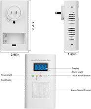 Load image into Gallery viewer, Combination Gas & Carbon Monoxide Detectors - Plug in Carbon Monoxide Alarm & Natural Gas Detector for Home, 2-in-1 Co Detector & Combustible Gas Detector with Digital Display, Easy to Install