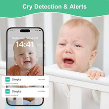 Load image into Gallery viewer, Smart Video Baby Monitor,1080P Baby Room Camera, APP Control,WiFi On/Off Switch,AI Detection, Cry Monitor and Lullabies, HD Night Vision, Two-Way Audio, Cloud & SD Card Storage