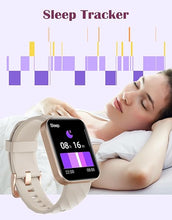 Load image into Gallery viewer, RUIMEN Smart Watches for Women Men (Answer/Make Calls) Compatible with iPhone/Android Phones, 1.85" HD Screen Fitness Tracker Heart Rate Monitor 100+ Sports Tracker Watch Waterproof (Milky White)