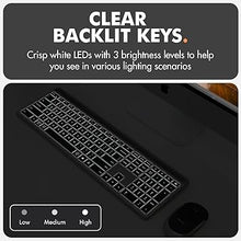 Load image into Gallery viewer, X9 Full Size Bluetooth Keyboard with Phone Holder - (2.4G + BT) - Rechargeable Multi Device Keyboard w/Copilot Key & AI for iPhone, Tablet, PC, Mac, iOS, Android - Backlit Wireless Keyboard - Silver