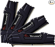 Load image into Gallery viewer, G.SKILL Ripjaws V Series (Intel XMP) DDR4 RAM 128GB (4x32GB) 3600MT/s CL18-22-22-42 1.35V Desktop Computer Memory UDIMM - Black (F4-3600C18Q-128GVK)