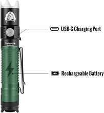 Load image into Gallery viewer, ThruNite BSS V6 Black Scout Survival Customized Edition EDC Flashlight, USB-C Rechargeable LED Flashlight, High 2000 Lumens, 6 Light Modes, Dual Switches Bright Flashlights, Black - CW
