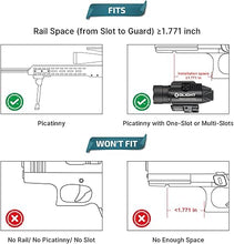 Load image into Gallery viewer, OLIGHT Baldr Pro 1350 Lumens Tactical Weaponlight with Green Light and White LED, 260 Meters Beam Distance Compatible with 1913 or GL Rail, Batteries Included(Black)