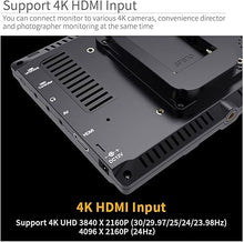 Load image into Gallery viewer, FEELWORLD FW759 7 Inch DSLR Camera Field Monitor with F550 2200mAh Battery HD Video Assist Slim IPS 1280x800 4K HDMI 1080p