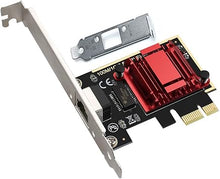 Load image into Gallery viewer, 2.5GBase-T PCIe Network Adapter RTL8125B 2500/1000/100Mbps PCI Express Gigabit Ethernet Card RJ45 LAN Controller Support PXE for Windows/Linux/MAC with Low Profile