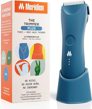 Load image into Gallery viewer, MERIDIAN Trimmer Plus Body Hair Manscaping Trimmer, Adjustable Guard, USB C Charging, Flash Light, Travel Lock, Charging Dock, Bikini Trimmer, Mens Body Hair Trimmer - Ocean