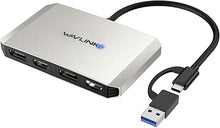 Load image into Gallery viewer, WAVLINK USB C and USB 3.0 to Dual 4K DisplayPort & HDMI Adapter, Displaylink HDMI Splitter Extended Display for Dual Monitor 4K@60Hz, HDMI/DP Splitter Compatible with Mac M1/M2/M3, HP, Dell, Lenovo
