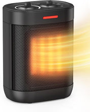 Load image into Gallery viewer, 1000W Small Space Heaters for Indoor Use, PTC Ceramic Personal Heater with Overheating & Tip-Over Protection, Quiet Heating for Desktop Office Home