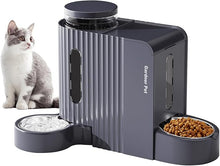 Load image into Gallery viewer, Gardner Pet Automatic Gravity Cat Food Feeder and Water Dispenser Stainless Steel Two-in-One Set Large Capacity Dispenser for Medium, Large Dogs, Puppies, Kittens, Rabbits-(1.6 Gallons x 2)