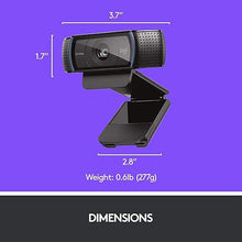 Load image into Gallery viewer, Logitech C920e / C920 HD Webcam, Full HD 1080p Video Calling and Recording, Dual Stereo Audio, Stream Gaming - Black