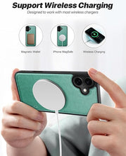 Load image into Gallery viewer, OCASE for iPhone 16 Case Detachable Wallet Case with Card Holder, 2 in 1 Pu Leather Flip Folio with RFID Blocking Stand Wrist Strap Shockproof Phone Cover 6.1 Inch 2024, Green