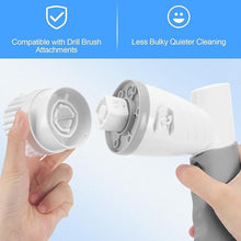 Load image into Gallery viewer, Electric Spin Scrubber, Shower Scrubber with Handle, Waterproof Portable Bathroom Cleaner Brush, Cordless Electric Cleaning Brush with 5 Replaceable Brush Heads for Floor Tile Tub Wall Window Kitchen
