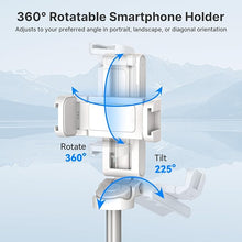 Load image into Gallery viewer, ULANZI JJ02 Selfie Stick Tripod, Extendable Grip Phone Tripod w Detachable Remote Pocket Size, 3-in-1 Mini Phone Grip 2 Cold Shoe, 10m/393.7'' Wireless Shutter, Vlog Livestreaming Photography(White)