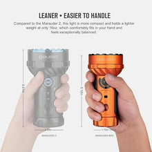 Load image into Gallery viewer, OLIGHT Marauder Mini 7,000 Lumens Bright Flashlight with 600 Meters Beam Distance, Powerful RGB Flashights, Rechargeable MCC3 Magnetic Charging for Outdoor, Hunting, Searching (Orange)