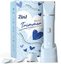 Load image into Gallery viewer, Electric Shaver for Women - Body Hair Trimmer Shaver for Women's Grooming, Wet & Dry Use Groomer, Dusk Razor for Women, Ladies Electric Razors for Legs, Female Trimmer for Private Area, Blue
