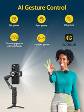 Load image into Gallery viewer, Handheld 3-axis Gimbal Stabilizer for iPhone&Android Smartphone Gimbal Anti-Shake w/ 1/4 Thread,RGB Magnetic Light,AI Tracking Phone Gimbal for Vlogging for TikTok,YouTube-Smart X Kit Black