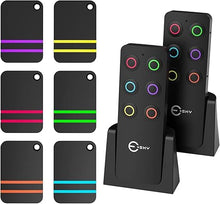 Load image into Gallery viewer, Esky Key Finder - Wallet Tracker, Key Finders & Trackers with Extra Transmitter, 80dB Noise Sound and 6 Receivers - Wallet Finder and Item Locator for Finding Key, Remote & Wallet, Batteries Included