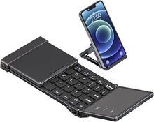 Load image into Gallery viewer, ROCK&ROWN Foldable Bluetooth Keyboard, Wireless Portable Keyboard with Touchpad, Folding Travel Keyboard for iOS/Android/Windows