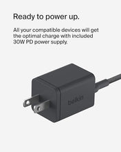 Load image into Gallery viewer, Belkin 2-in-1 MagSafe Wireless Charging Dock 15W Fast Charge iPhone Charger Compatible with iPhone 16, 15, 14, and 13 Series, AirPods, and Other MagSafe Enabled Devices, Includes Power Supply - Black